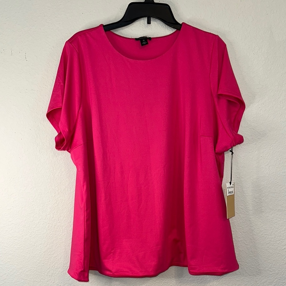 Halogen Pink Boxy Relaxed Short Sleeve‎ Tee